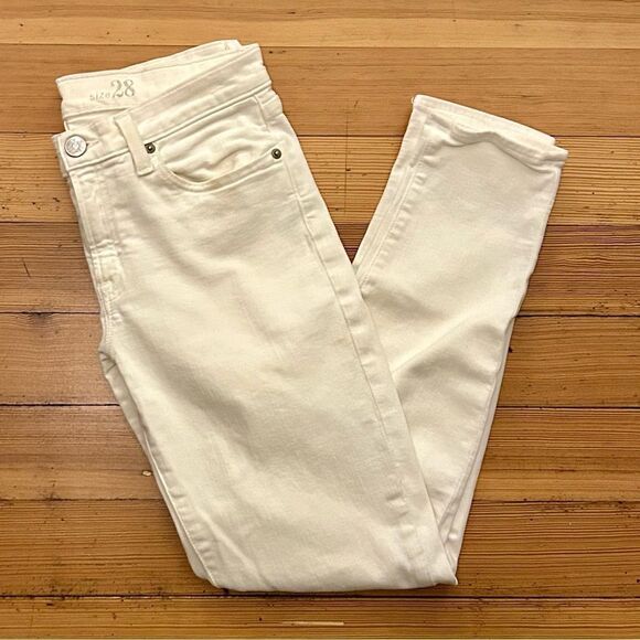 J. Crew 8” toothpick ankle Jean in white denim. Size 28. - Picture 11 of 13